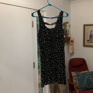 black and white flower dress